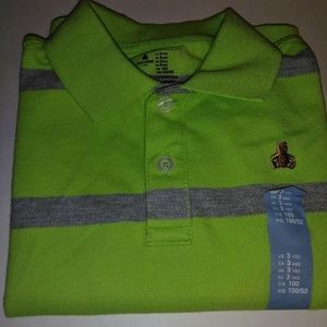 Baby Gap Green and Gray Striped Polo Size: 3 Years